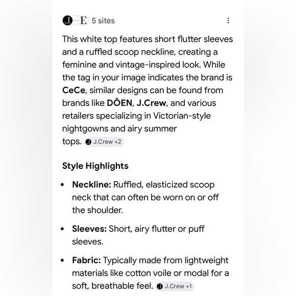 NWOT CeCe GORGEOUS Cream Off-Shoulder Blouse, Size Medium - Picture 13 of 13